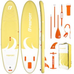 Planche de Surf Paddle Gonflable Adulte/Ados Stand up Paddle 335cm Paddle Board avec Pagaie Réglable, Pompe, Sac & Aileron pour Surf, Randonnée et Fitness sur Lacs, Rivières & Mer (UKLINEMAR, neuf)
