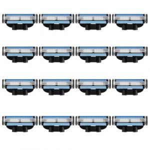 Pack de 16 Lames de Rasoir pour Gillette Mach 3 Cadeaux de No&euml;l, Recharges de Lames de Rasoir pour Homme avec Triple Lame Pr&eacute;cise, Recharges Anti-Colmatage pour Homme pour Tous Types de Barbes (FenShouLe, neuf)