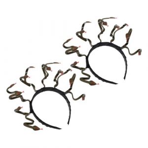 BESPORTBLE 2pi&egrave;ces Coiffe De Serpent Artificiel D&eacute;corations Halloween -t&ecirc;te De Cosplay Pour Femmes Accessoire De D&eacute;guisement Couvre-chef De Serpent Pour Carnaval (Breeze & Leaves, neuf)