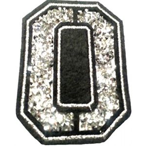 Écusson Patch Badge strass Brodé ecusson lettre alphabet thermocollant " O 8-10 cm " (B2SEE LTD avec TVA francaise et livraison LaPoste, neuf)