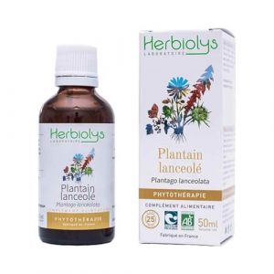 Herbiolys | Extrait De Plantes Fraîches Bio | Plantain lanceolé (Plantago lanceolata) | Troubles ORL & Respiration | Phytothérapie Bio | 50 ml (BIVEA, neuf)