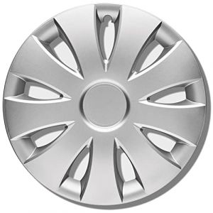 Enjoliveurs argent&eacute; 15 Pouces - Jeu de 4 enjoliveurs 13 Pouces &agrave; enjoliveurs 16 Pouces - King 4 enjoliveurs pour la Plupart des Marques Automobiles et Jantes en Acier - Enjoliveurs en Noir ou argent&eacute; (Kuglo, neuf)