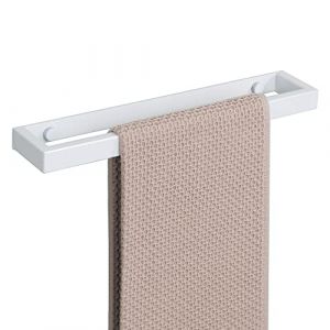 SAYAYO 30CM Porte Serviette sans Per&ccedil;age Salle de Bain, Support Serviette Mural en Acier Inoxydable pour Cuisine Lavabo Toilette, Montage &agrave; Vis/Adh&eacute;sif, Blanc, EGJF030-W (SAYAYO, neuf)