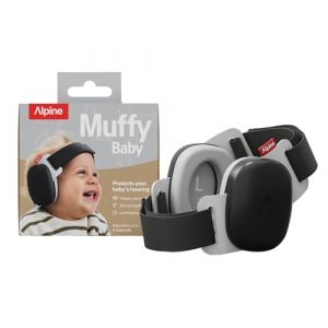Alpine Muffy Baby Confort &ndash; Casque Anti Bruit Bebe, Certifi&eacute;e CE, Bandeau Unique Pour Un Ajustement S&ucirc;r & Confortable, Protection Auditive pour Enfants Jusqu&rsquo;&agrave; 4 Ans, R&eacute;duction Du Son De 24 dB, Noir (Alpine Hearing Protection, neuf)