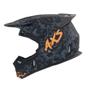 Woljay Casque Motocross Casque de vélo Dirt Casque Hors Route Street BMX MX Casques intégraux pour Unisex-Adulte Jeunesse Les Enfants DOT/ECER22-05 (M,Orange AXS) (Woljay Trading, neuf)