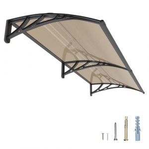 Auvent pour porte d'entr&eacute;e - 100 x 150 cm - Protection UV en polycarbonate - Prot&egrave;ge contre la pluie et la neige - Pour terrasse, v&eacute;randa (Guansu-CN, neuf)