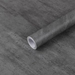 Hode Papier Adhesif pour Meuble Gris 40X600cm, Papier Peint Adhesif Gris, Film Vinyle Adhesif Meubles Rouleau, Film Adhesif Decoratif Vinyle, Pour Meubles Murs Table Imperméable (Hode (Best gift shop), neuf)