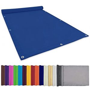 CHBIN Voile d'Ombrage Toile 1x1.8M Protection des Rayons 95% UV Terrasse Paravent Couverture Paravent de Balcon avec Oeillets, Cordons pour Jardin Terrasse Balcon Camping, Bleu Foncé, 22073 (ChengBinMaoYiYouXianGongSi, neuf)