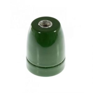 Douille E27 en Porcelaine Verte - D&eacute;co Vintage (Lumiere-et-deco, neuf)