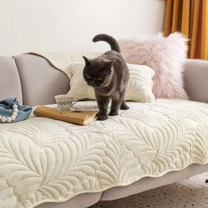 WYJHNLBEDC Housse De Canap&eacute; d'angle, Couvre/Jete/Protege De Canape 3 Places, Housse Bz/Fauteuil/Clic Clac 2 Places Convertible, Protection Canap&eacute; Chat Chien (Absolutely perfect, neuf)