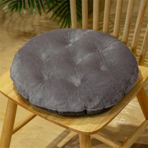 Morbuy Rond Coussins de Jardin, Double Face Coussin Exterieur Int&eacute;rieur, Velours Epais Coussin Chaise Galette de Chaise pour Int&eacute;rieur Patio Coussin Chaise Exterieur (Gris,45x45cm) (Morbuy, neuf)