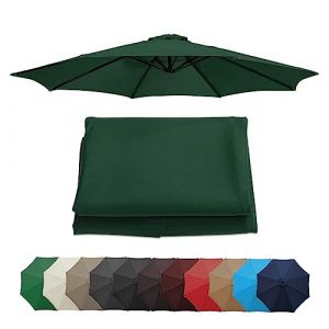 Auvent De Remplacement Pour Parasol 2m/2,7m/3m, 6 Baleines/8 Baleines Toile De Rechange Pour Parasol Déporté, Housse De Rechange Pour Parasol De Jardin Terrasse Plage (auvent Seulement) ( Color : Dark (Xuefuyuan, neuf)
