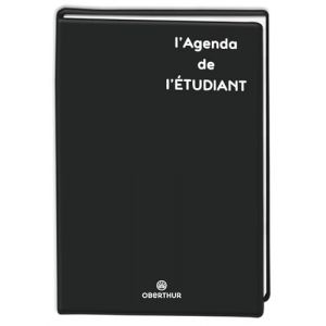 Oberthur - 1 Agenda de l'étudiant Humoristique - Coloris Noir - Septembre 2025 à Juillet 2026 - Format 13 x 18,5 cm (Papeterie Libellus, neuf)