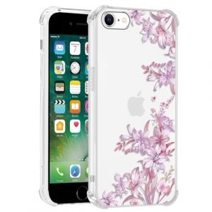 Yoedge Transparente Coque pour iPhone 16e/SE 4/SE 2025, Fleur Aesthetic Motif &Eacute;tui Mignon Design Housse pour Filles, Silicone Cover Antichoc Anti-Rayures Protection Case pour iPhone SE 4 6,1", Mauve (VIP FLAG CENTER, neuf)
