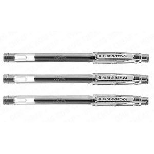 Lot de 3 stylos Pilot G-Tec-C4 gel noir pointe ultra fine 0,4 mm (DLM Direct FR, neuf)