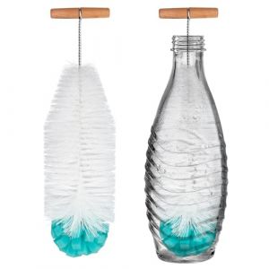 Goupillon de 35 cm Compatible avec Les Bouteilles en Verre Sodastream, Poils Durs et Éponge Douce, sans Rayures pour Enlever La Saleté Tenace, Ajustement Parfait avec Bouteille de Soda (Verte) (NOKWOCY TRADE Kft., neuf)