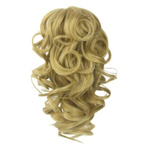 STOBAZA Queue de Cheval Boucl&eacute; Synth&eacute;tique avec Pince Griffe Plate Extension de Cheveux Clip Ponytail pour Femmes Finition Naturelle Couleur (Vitong, neuf)