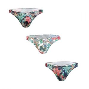 Maiclaice Homme &eacute;lasthanne Tanga Athletic Taille Basse Respirant Bain Pouch Bikini Mini Slip sous-v&ecirc;tement Noir Blanc Bleu Saphir Moyen (Maiclaice, neuf)