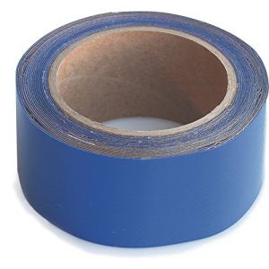 WUPSI Ruban Adhésif de Réparation de Bâche en PVC - Puissant pour Réparer Bache de Camion ou de Serre, Toile de Tente ou Tonnelle, Déchirées, abimées ou Trouées - Bleu, 5 cm x 5 m (SEUFFI, neuf)