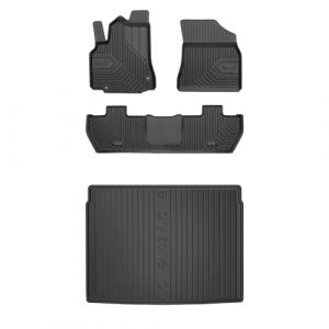 MOTOS Kit de tapis de voiture et de tapis de coffre en caoutchouc pour Citroen Berlingo II 2008-2018 Améliorez votre confort de voyage avec tapis antidérapant voiture 3D- Tapis de sol voiture tous tem (MOTOS EU, neuf)