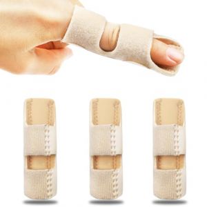 BLMHTWO Lot de 3 attelles de doigt r&eacute;glables - Attelle de doigt - Attelle de doigt - Attelle de doigt pour g&acirc;chette - Maillet cass&eacute;e - Immobilisation des phalanges - Lissage pour tous les doigts (BLMHTWO, neuf)