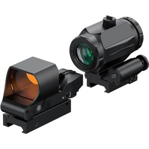 Feyachi M40 3X Loupe Point Rouge avec kit Combo RS-30, syst&egrave;me &agrave; r&eacute;ticules Multiples, viseur Point Rouge et loupe &agrave; Montage Flip int&eacute;gr&eacute; (FEYACHI-EU, neuf)