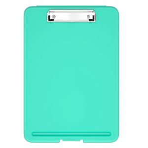 Hnogri porte-bloc a4 Avec pince de rangement, porte bloc A4 pliable en plastique pour infirmières, avocats, étudiants, salles de classe, bureau, femme, homme, taille 34 x 24 x 2,3 cm, sarcelle (Hnogri- FR, neuf)