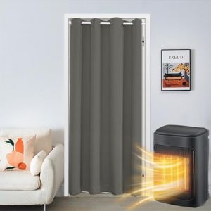 SK Studio Rideau Occultant Isolant Thermique, Rideaux à Oeillets Anti Froid Rideau Séparation de Pièce Anti Bruit pour Salon et Cuisine Gris foncé 1, 150x200cm (iRich U EU, neuf)
