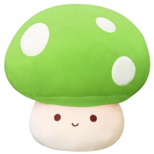 Yeqivo Oreiller en Peluche Champignon Peluche Champignon Mignon Oreiller Kawaii Cadeaux pour Unisexe Champignon en Peluche Décoration de la Maison Coussin Peluche Champignon (Vert,23CM) (Yeqivo Store, neuf)