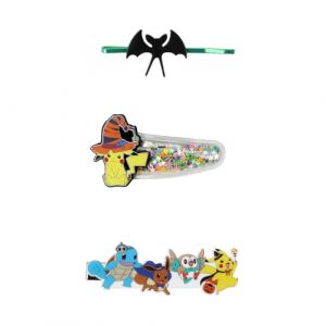 Pokémon Lot de 3 pinces à cheveux Halloween (Bixem, neuf)