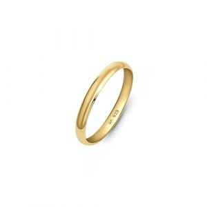 Amberta Alliance de Mariage pour Couple en Argent Sterling 925 Plaqué Or | Bague de Mariage pour Femme | Alliance de Mariage pour Homme | Alliance Couple Or: 2.5 mm Bague de Mariage Taille 51.2 (Amberta, neuf)