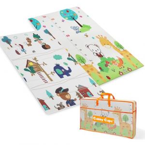 GUBBY GUPS® Tapis de jeu pour bébé 180x120x1cm pliable, imperméable, antidérapant Anti-Slip® Tapis pour enfants réversible, non toxique, sans substances nocives en mousse XPE (Family-Land, neuf)
