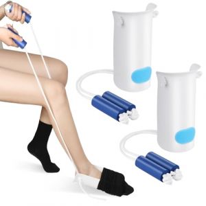 HOTUT Enfile Chaussettes, 2 PCS Aide à l'enfilage des Chaussettes, Appareil Enfile Chaussettes, Ne Plus Se Baisser Aide Chaussettes Habiller Assist, Idéal Personnes Agées, à Mobilité Réduite (ZHDAYA, neuf)