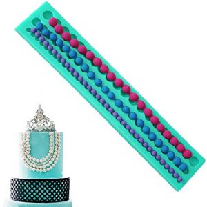 Chostky Silicone String de Perle Fondant Gâteau Au Sucre Biscuits Pâte Perle Dessert Dentelle Sneak Moule Au Chocolat Argile Gel De Silice Moule Décoration Outils De Cuisson (HOSTK, neuf)