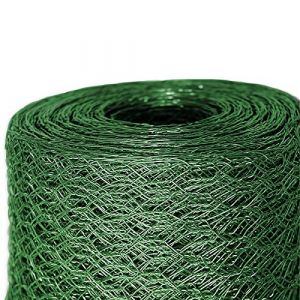 casa pura Grillage Poule Vert | Jardin, Balcon, Animaux | Triple Torsion, Grillage Hexagonal | Plusieurs Tailles | Maille 13x13mm - Hauteur 50cm x 10m (L) (Velvet Trading, neuf)