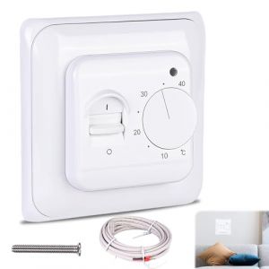 Thermostat d'ambiance pour Chauffage au Sol avec sonde : Thermostat encastr&eacute; 230V 16A pour Chauffage au Sol, Thermostat d'ambiance r&eacute;glable de 5 &agrave; 40 &deg;C (YOUXIUDEDIANPU, neuf)