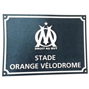 La Plume Dorée - Plaque de Rue en Métal - Stade Orange Vélodrome - Olympique de Marseille (MISTERLOWCOST, neuf)