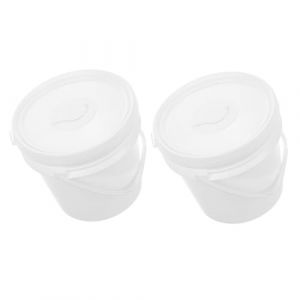 Mikinona 2 Pi&egrave;ces Seau &agrave; Lingettes Plastique avec Couvercle Distributeur de Lingettes &Eacute;tanche Conteneur Capacit&eacute; Importante pour Voiture et Salle de Bain Maintien de Humidit&eacute; (Dawn Cedar, neuf)