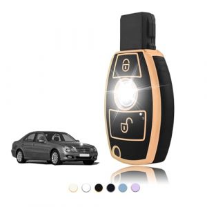 TOOMUME Coque Clé TPU, Etui Clé Étui Clé Adapté pour Mercedes Benz A/B/C/E/R/S Classe GLA GLC GLK CLA W176 W203 W204 W205 W211 W212 W245 BGA, Couvre Clef Cache Cle Voiture Telécommande - Smart Key (TOOMUME, neuf)
