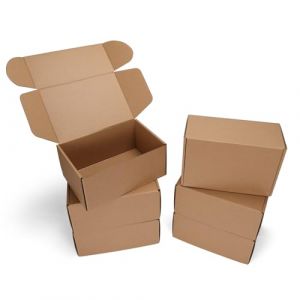 HORLIMER Lot de 6 Petite Bo&icirc;te Carton d'exp&eacute;dition 22,9x15,3x10,2cm, Bo&icirc;tes Postales pour l'emballage des Petites Entreprises, Carton de Livraison Pliable pour Exp&eacute;dition Postale, Marron (WallArters, neuf)