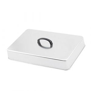 Cloche de Cuisson avec Poignée Anti-Chaleur, Cloche Plancha Rectangulaire, Couvercle de en Acier Inoxydable, Couvercle Plancha pour Barbecue, Hamburgers, Steaks et Galettes, 43.5 X 28.3 X 6.6 Cm (Colcolo-EU, neuf)