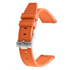 ULLCHRO Bracelet de Montre Homme 20mm en Caoutchouc Fluorocarbone, Bracelet Silicone 22mm pour Hommes, Caoutchouc 20mm pour Hommes, Bracelet Montre (22mm, Orange) (Ullchro-EU, neuf)