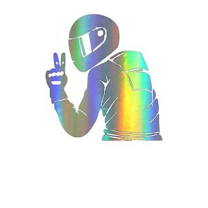 Uposao Autocollant De Voiture Dr&ocirc;Le Respect pour Les Motards Vinyle, Autocollant De Fen&ecirc;Tre De Voiture Autocollant Autocollant R&eacute;Fl&eacute;Chissant pour D&eacute;coration de Voiture (Uposao, neuf)