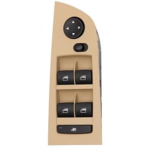 Bouton de commutation principal de l&egrave;ve-vitre &eacute;lectrique Kacepar, bouton de l&egrave;ve-vitre &eacute;lectrique, bouton principal de commande de l&egrave;ve-vitre beige compatible avec BMW E90 E91, 61319217331 (easyautoplus, neuf)