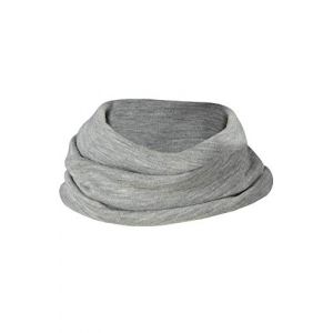 Engel Naturel, Écharpe tube pour enfant finement côtelée, 70 % laine (kbT), 30 % soie (gris). (Foster-natur, neuf)