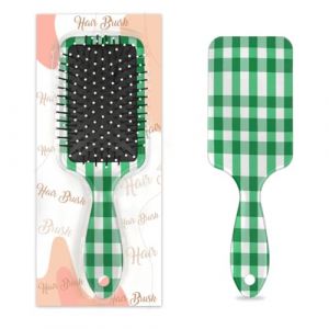 Entemne Brosse &agrave; cheveux pour femmes, hommes, filles, gar&ccedil;ons, vert, rustique, grille de buffle, brosse de massage pour cuir chevelu, peigne &agrave; coussin d'air pour cheveux humides et secs, d&eacute;m&ecirc;lant (HHengY, neuf)
