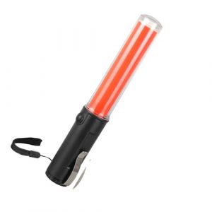 B&acirc;ton de Signalisation Led, B&acirc;ton Lumineux de S&eacute;curit&eacute; Routi&egrave;re, B&acirc;ton Lumineux D'Urgence, Cordon D'Avertissement, Outil Portable, Torche Rouge, Lampe Infrarouge, pour Le Contr&ocirc;le de La Circulation (Boaby, neuf)