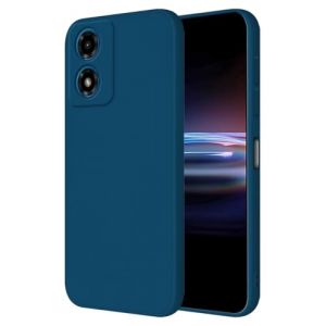 HONLEN Coque pour Motorola Moto E14 / G04S / G04 / G24 / G24 Power Protection Étui, (6.5" inches) Liquide TPU Silicone Case Anti Rayures Ultra Mince Souple Cover en Silicone Bleu Saphir (HONLEN, neuf)