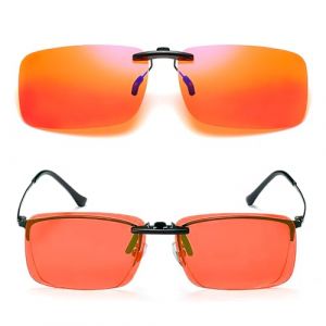 MxyVrix Lunettes &agrave; Clip Anti-Lumi&egrave;re Bleue, Clip Anti Lumi&egrave;re Bleue Haute Protection pour Jeux Vid&eacute;o et eSports, Prot&egrave;ge vos Yeux de la Lumi&egrave;re Bleue, Compatible avec Toutes Lunettes (WeiLingYuanHui, neuf)