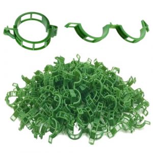 YUVKIN Lot de 100 Clips pour Plantes, Attaches en Plastique pour Tomates, Accroches pour Plantes Grimpantes, Id&eacute;al pour Tuteurs, Concombre, Poivron et Vignes (HerEdit, neuf)